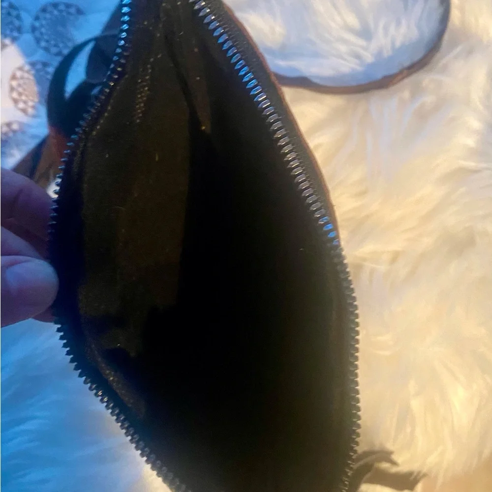 Genuine Cowhide Hair Embossed Leather Western Fringe Crossbody Boho Purse